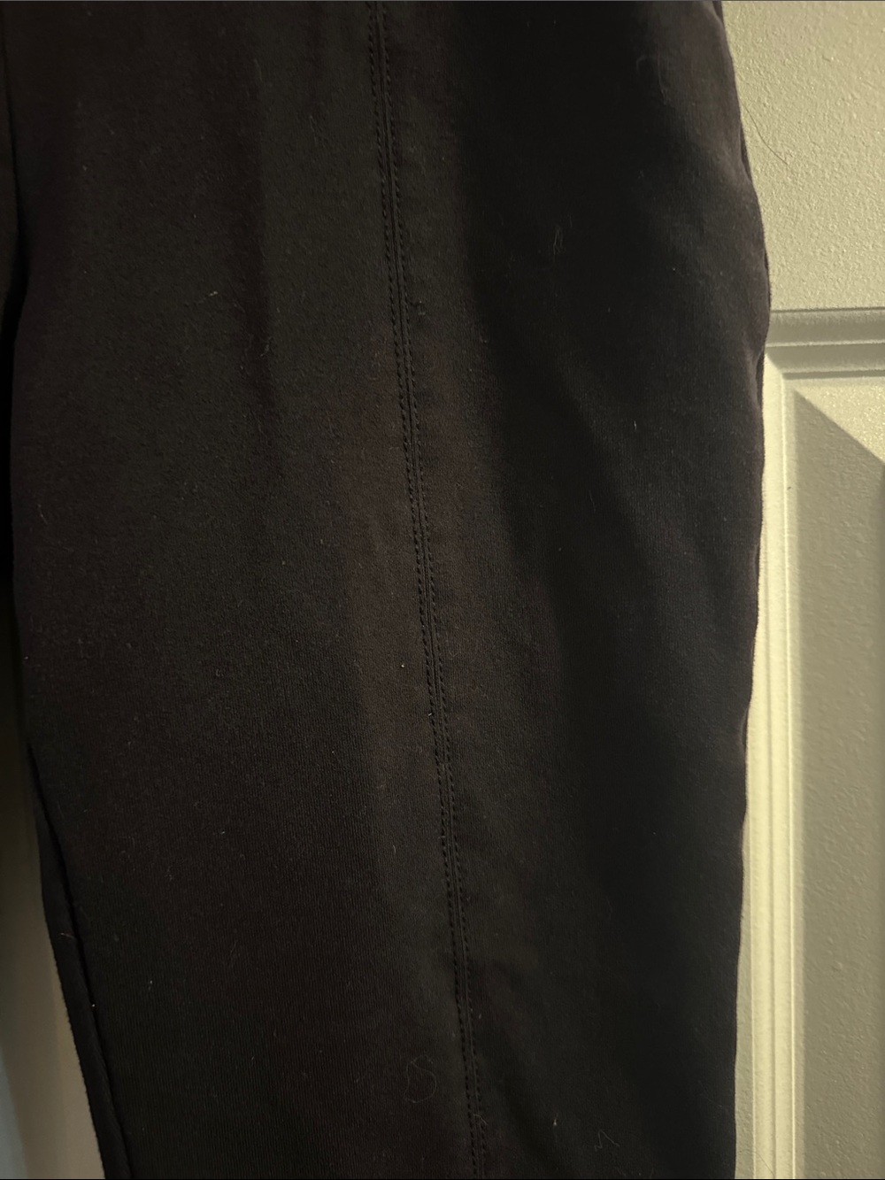 Alo Black Flare Yoga Pants Front Slit - Picture 5 of 6
